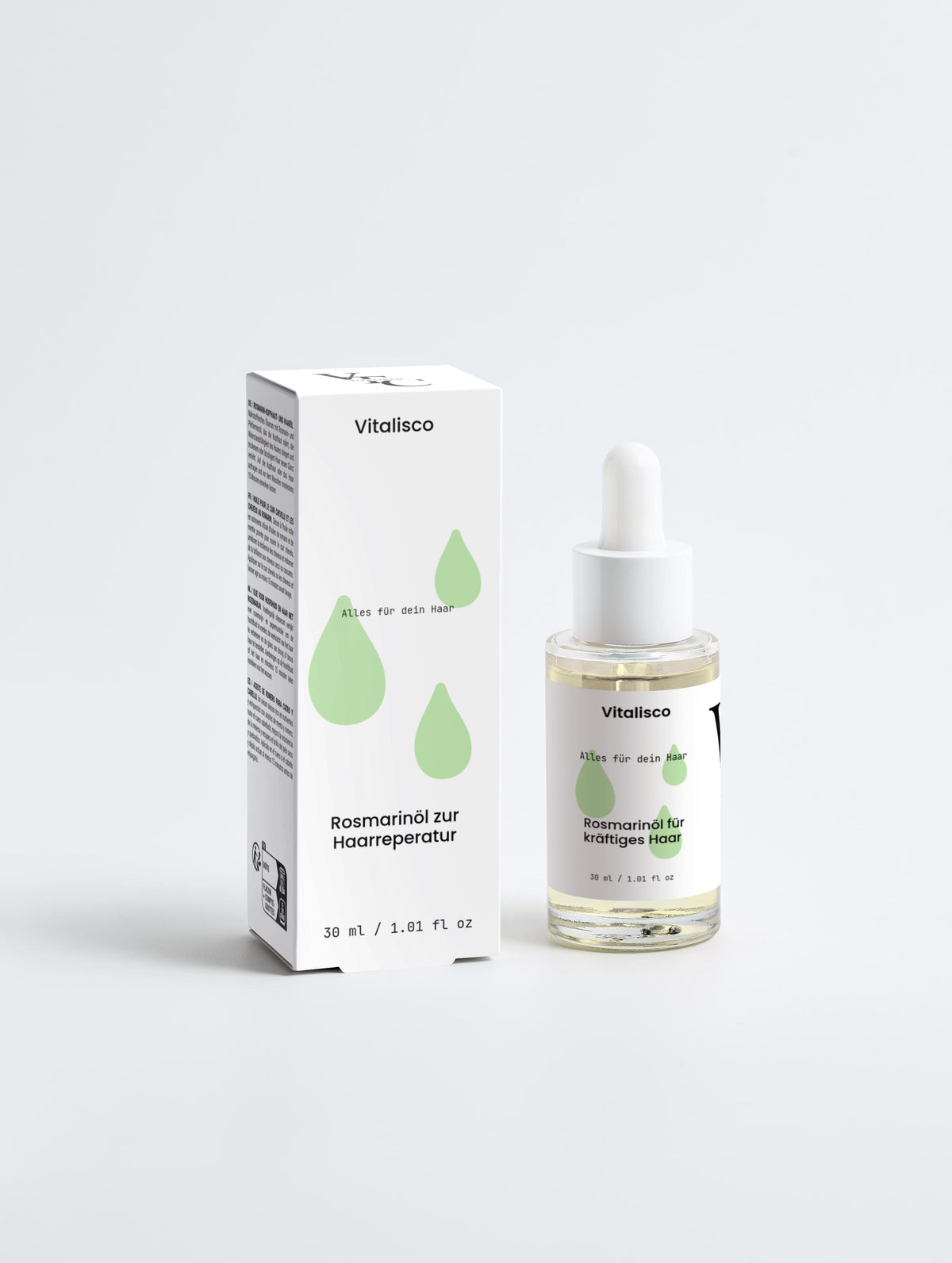 Vitalisco Rosmarin Haar- und Kopfhautstärkungsöl 30 ml – Produktdetail